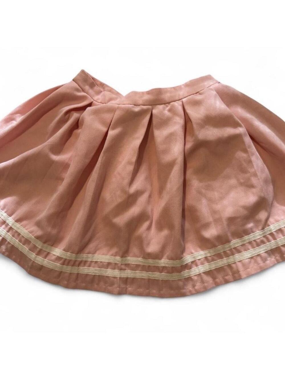 Hot Topic Pastel Pink Striped Pleated Pleat Mini Skirt - Size S
